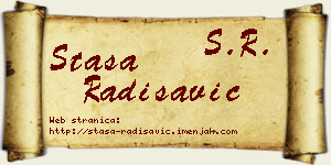 Staša Radisavić vizit kartica